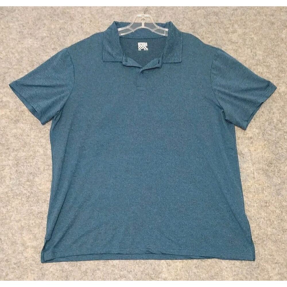 32 Degrees Cool Blue Short Sleeve Polo Golf Shirt Mens Size XXL